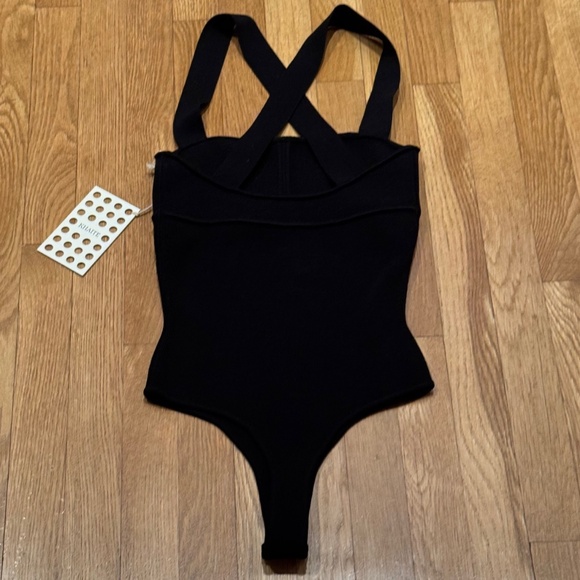 KHAITE - ALEXA Ribbed Knit Bodysuit - Criss Cross Back - Picture 5 of 9